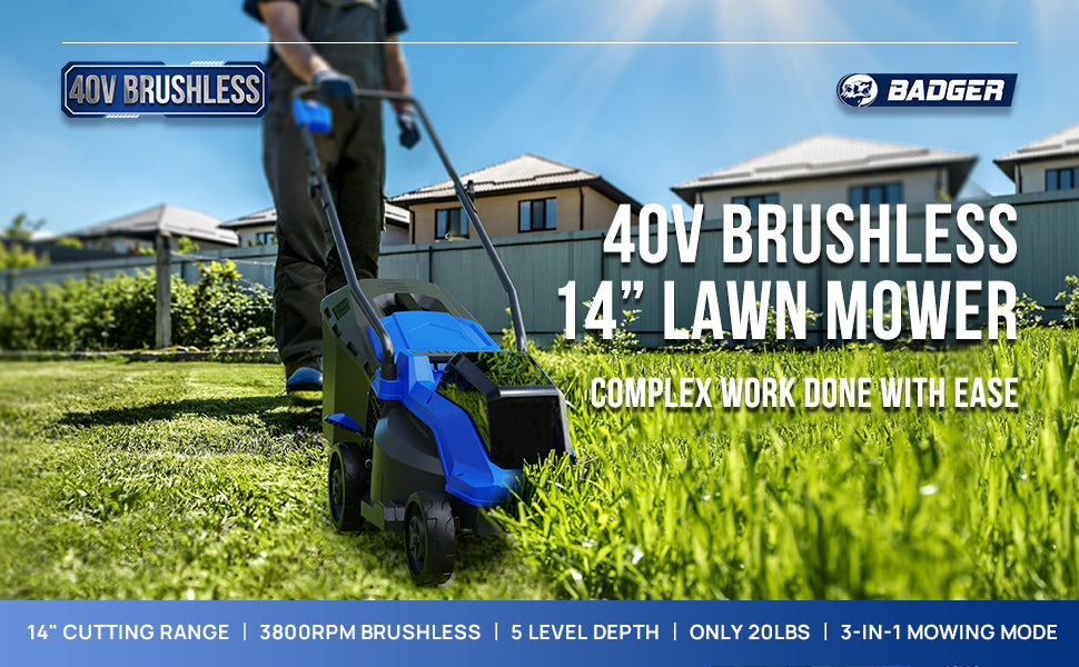40v Brushless 14” Lawn Mower