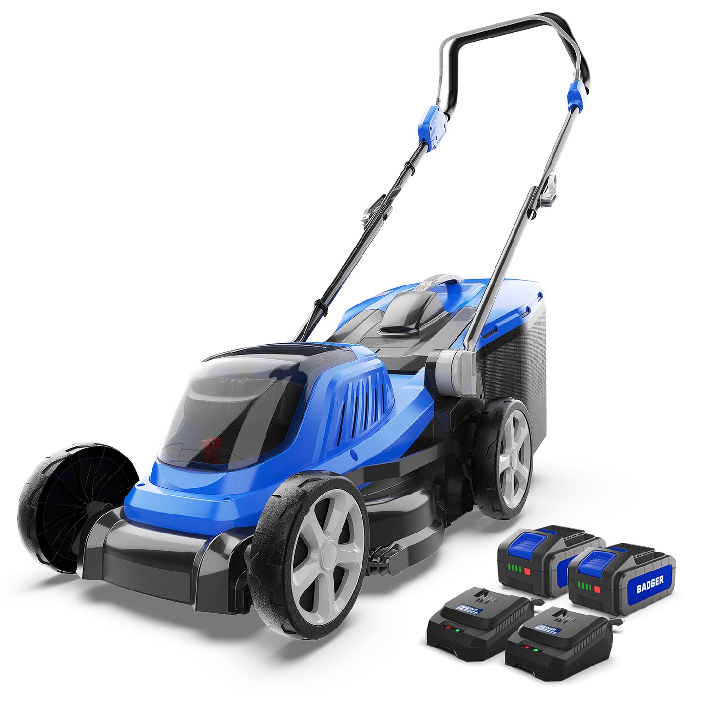 40V Electric Weed Eater & Leaf Blower & 40V 16 In Cordless Brushless Electric Lawn Mower Combo Kit - WILD BADGER POWER