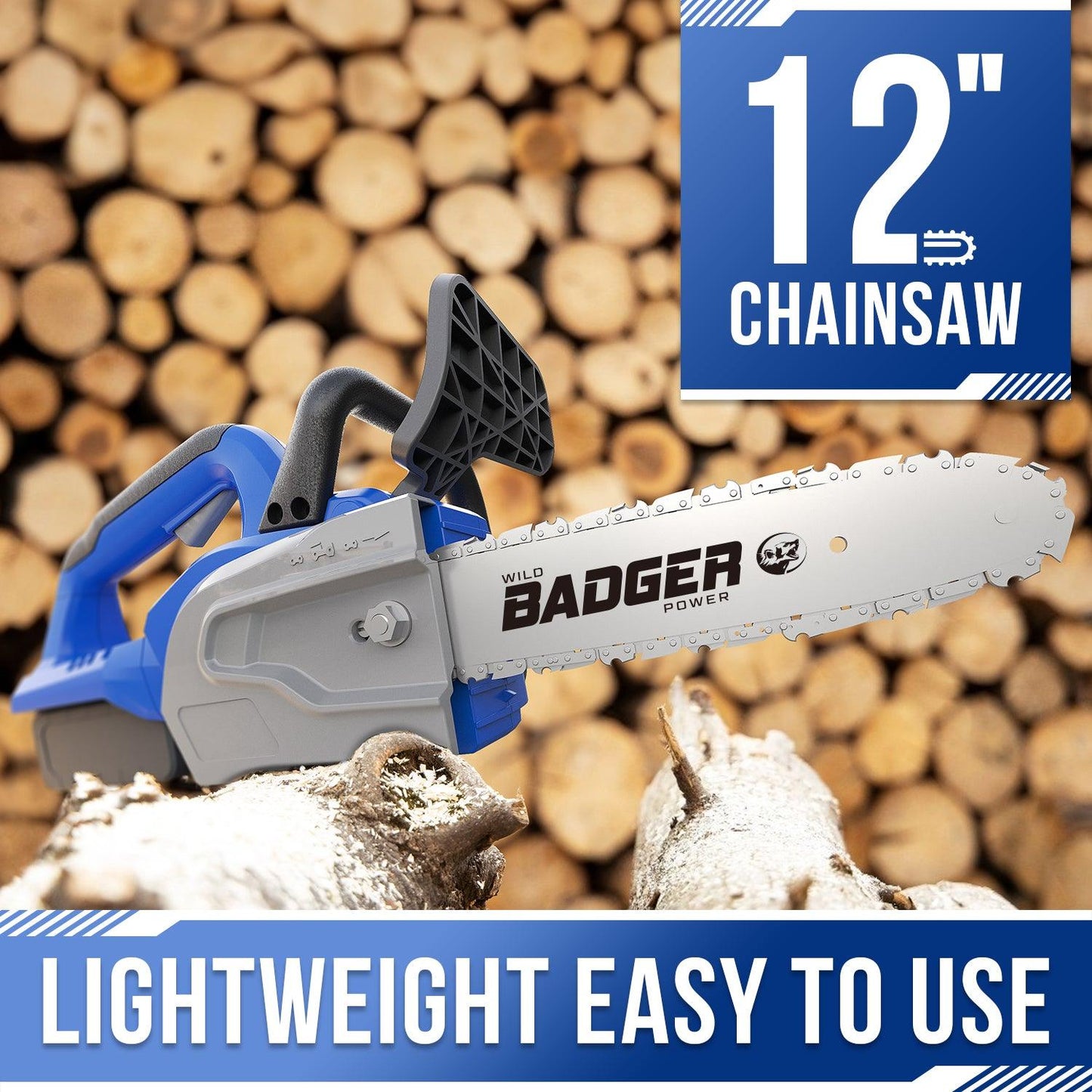 20V 12" Cordless Electric Brushless Chainsaw & 20V Cordless Pole Saw Combo Kit - WILD BADGER POWER