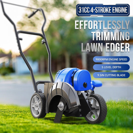 Wild Badger 31cc Sidewalk Edger Lawn Tool Gas Powered With 2-Teeth Metal Blades - WILD BADGER POWER