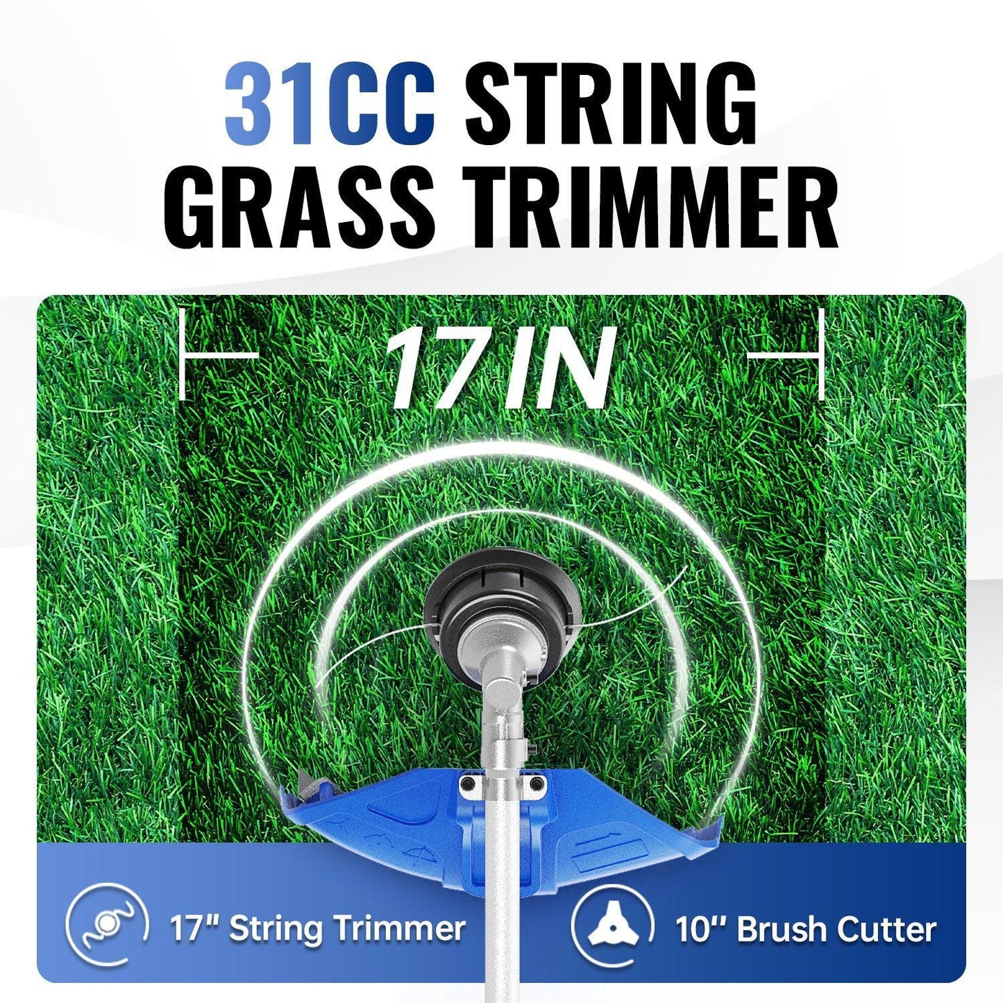 Wild Badger 31cc 4-Cycle Gas Weed Wacker l String Trimmer 2-in-1 Yard Care System - WILD BADGER POWER