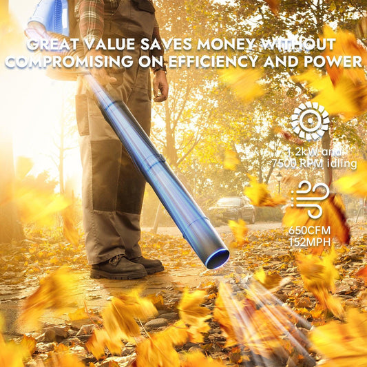 Wild Badger Lightable & Portable Backpack 43cc Lightable Gas Powered Air Flow Leaf Blower - WILD BADGER POWER