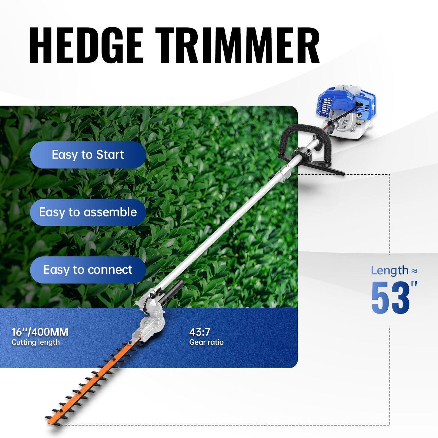 Wild Badger 26cc Weed Wacker Gas Powered 4-in-1 String Trimmer Wheeled Edger - WILD BADGER POWER