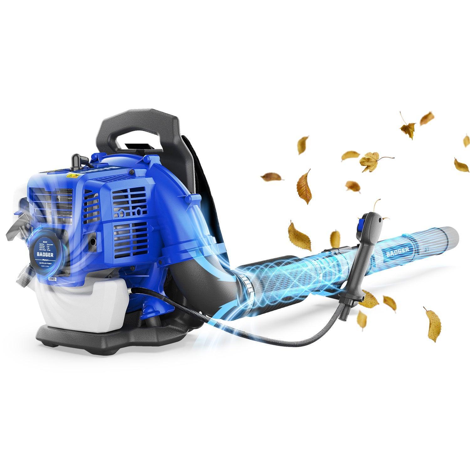 31cc 4-Cycle Gas Weed Wacker l String Trimmer 2-in-1 Yard Care System & 31cc Sidewalk Edger Lawn Tool Gas Powered & Portable Backpack 43cc Lightable Gas Powered Combo Kit - WILD BADGER POWER