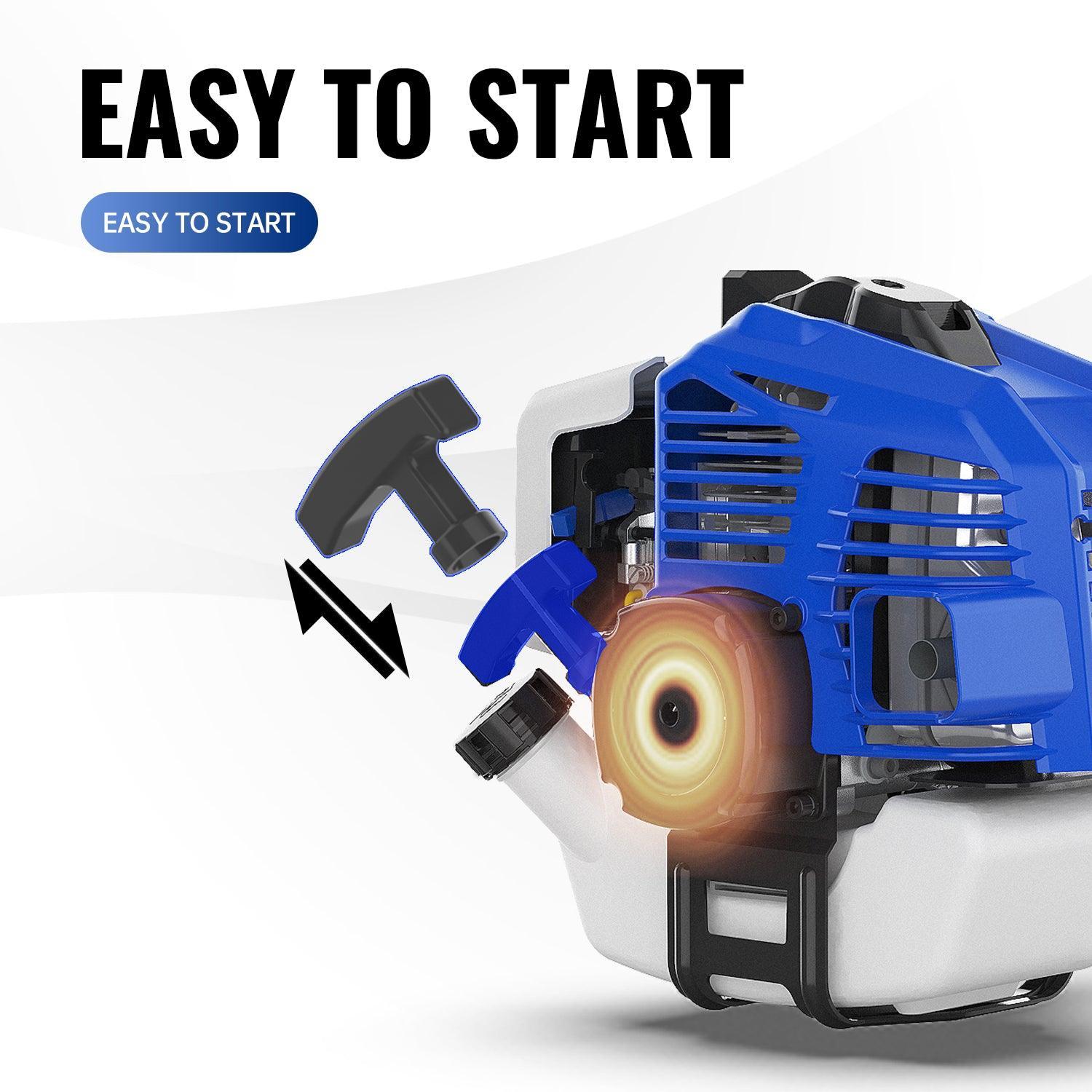 26cc 17 in Weed Wacker l String Trimmer 3-in-1 Multi Lawn Care Tools & 26cc Leaf Blower l Strong Air Flow for Leaf Sand Gravel Snow Leaf Blower Combo Kit - WILD BADGER POWER