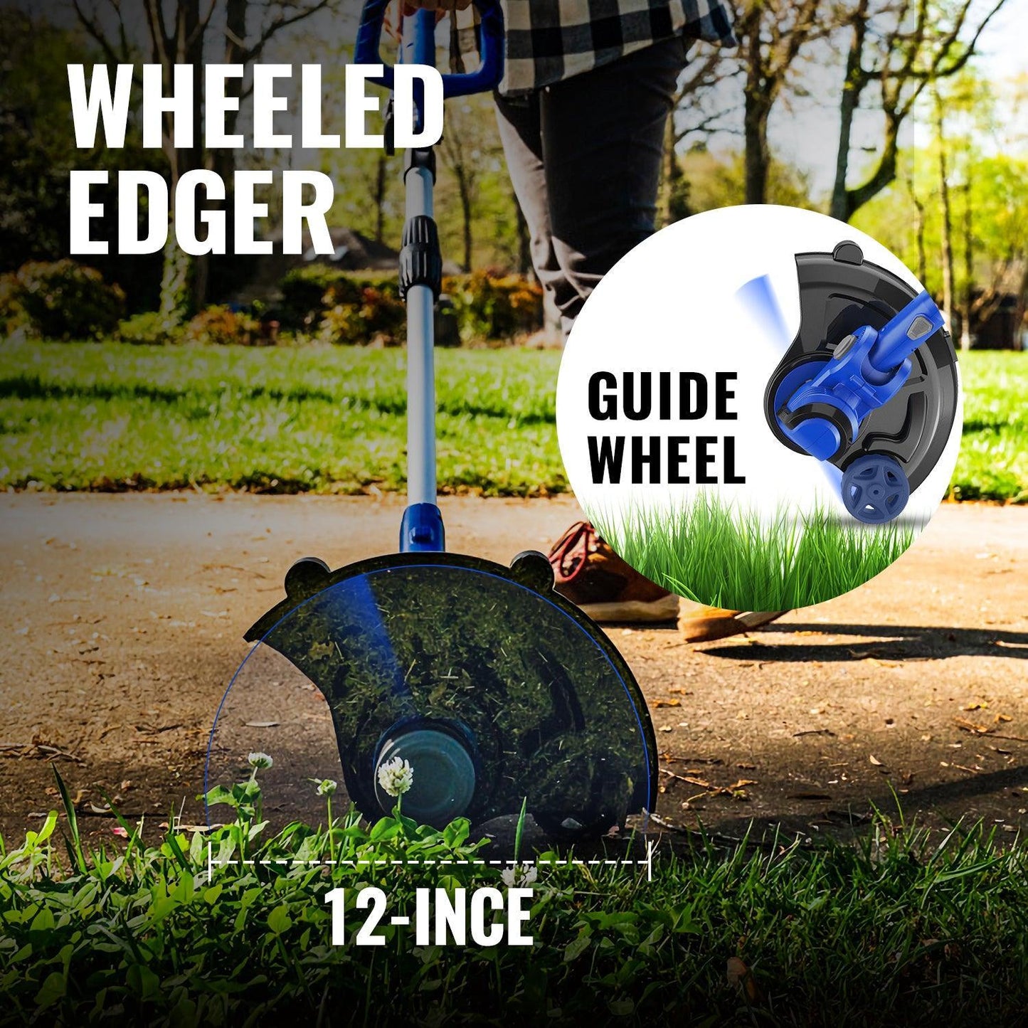 20V Fast-Charging Electric Weed Wacker & Leaf Blower & 20v Hedge Trimmer Upgrated, 22" Cordless Combo kit - WILD BADGER POWER