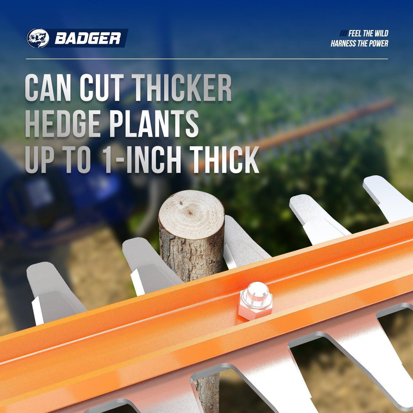 40V Hedge Trimmer Powerful Cordless Electric - WILD BADGER POWER