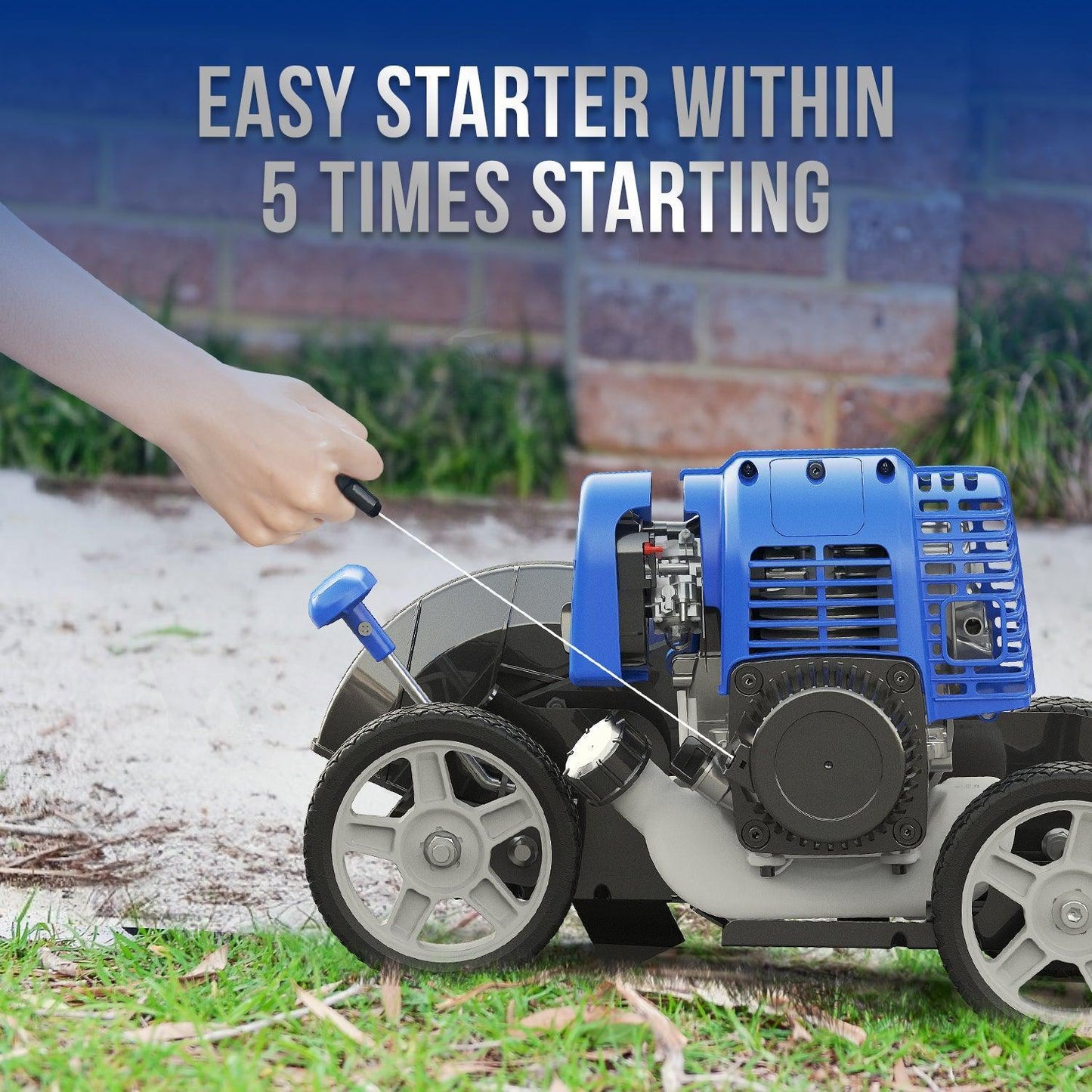 31cc 4-Cycle Gas Weed Wacker l String Trimmer 2-in-1 Yard Care System & 31cc Sidewalk Edger Lawn Tool Gas Powered & Portable Backpack 43cc Lightable Gas Powered Combo Kit - WILD BADGER POWER