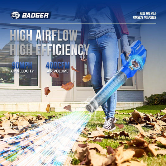 40V Electric Weed Eater & Leaf Blower & 40V 21 In Cordless Self Propelled Electric Lawn Mower Combo Kit - WILD BADGER POWER