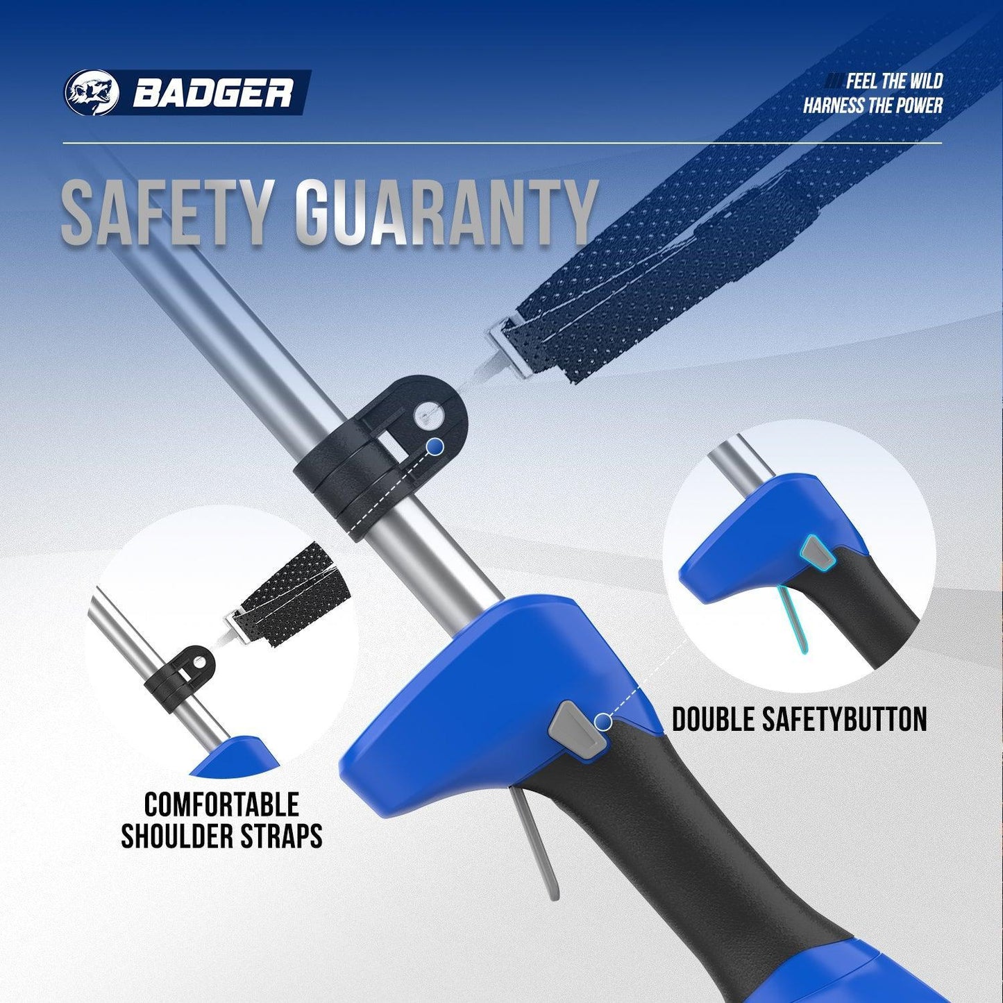 40v 16" Cordless Electric Brushless Chainsaw & 40V 8”-9.18” Portable Cordless Electric Pole Saw Combo Kit - WILD BADGER POWER