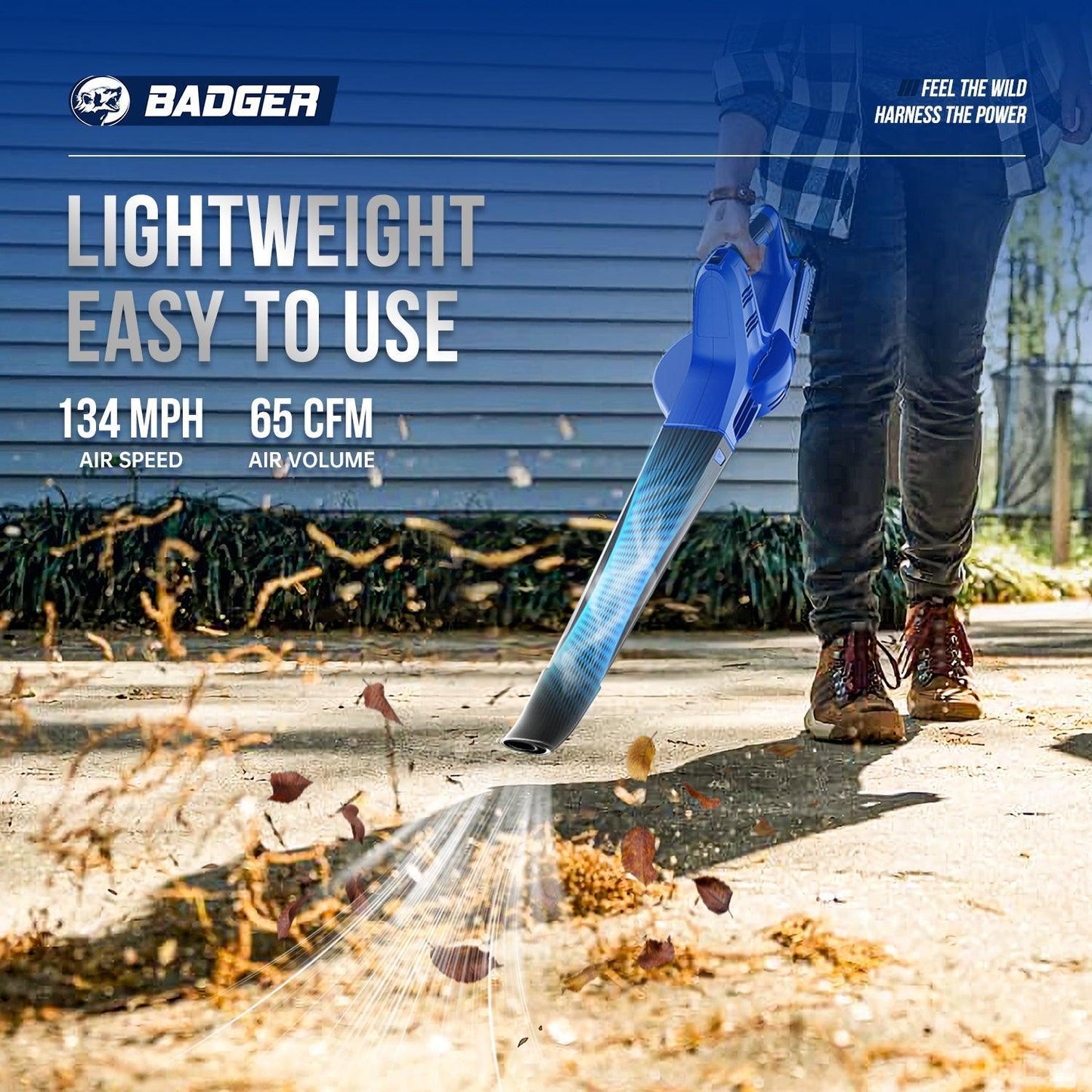 20V Adjustable Electric String Trimmer & Leaf Blower & 20v Hedge Trimmer Upgrated, 22" Cordless with Guard & Bumper Combo kit - WILD BADGER POWER