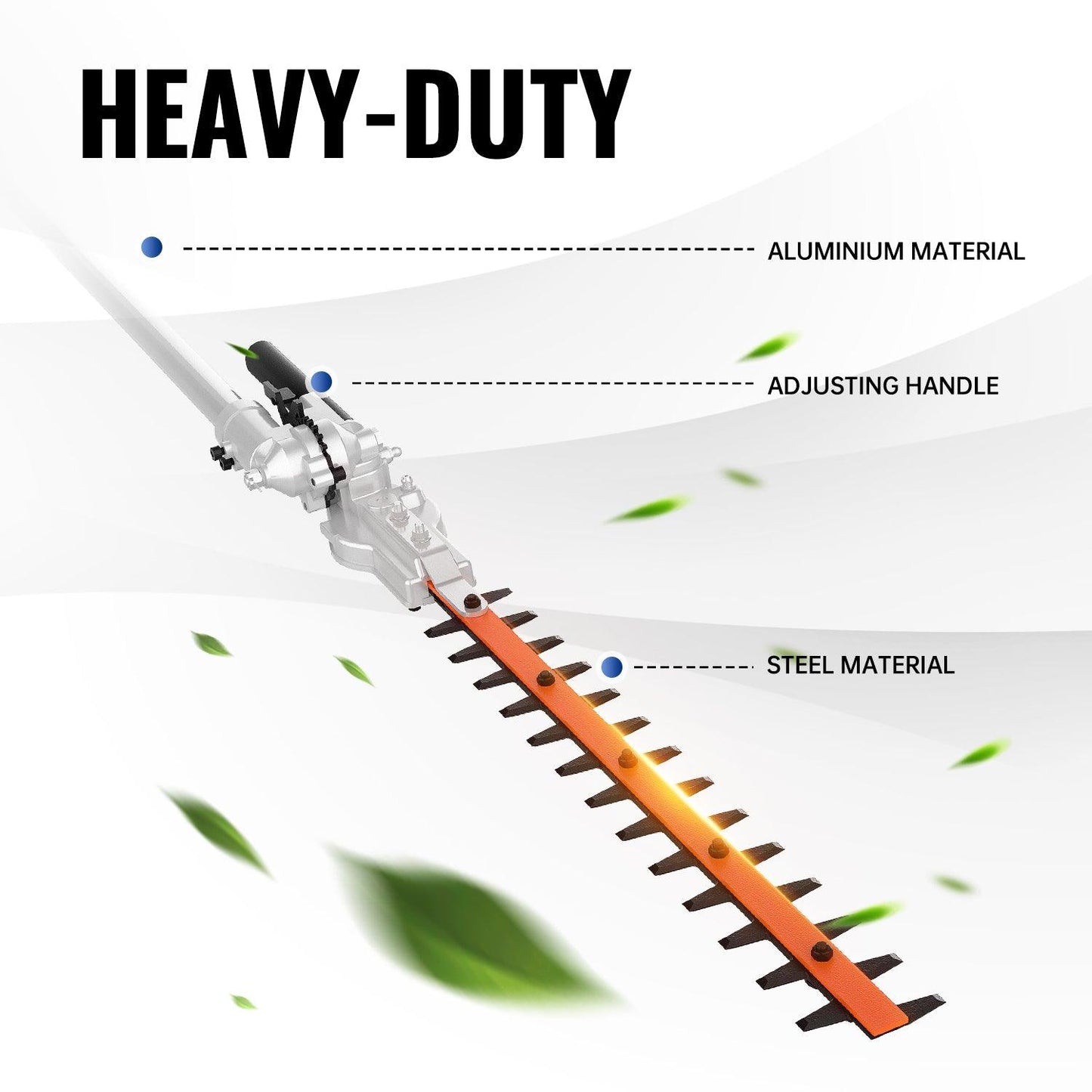 16" Hedge Trimmer Attachment | Heavy Duty Steel Material - WILD BADGER POWER