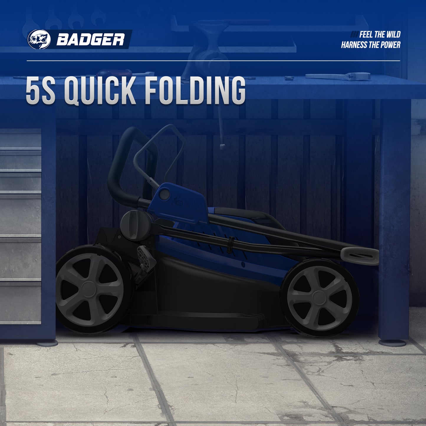 40V Electric Weed Eater & Leaf Blower & 40V 16 In Cordless Brushless Electric Lawn Mower Combo Kit - WILD BADGER POWER