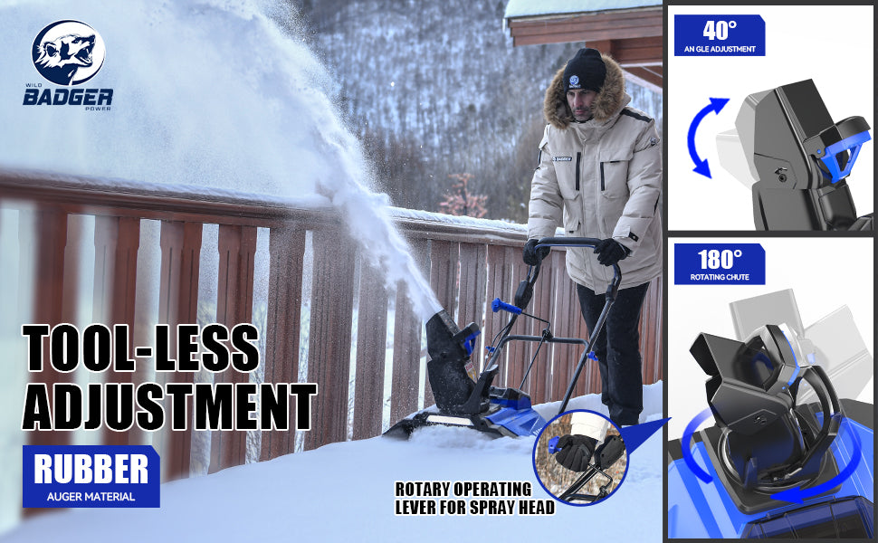Effortless Snow Clearing with Adjustable Features