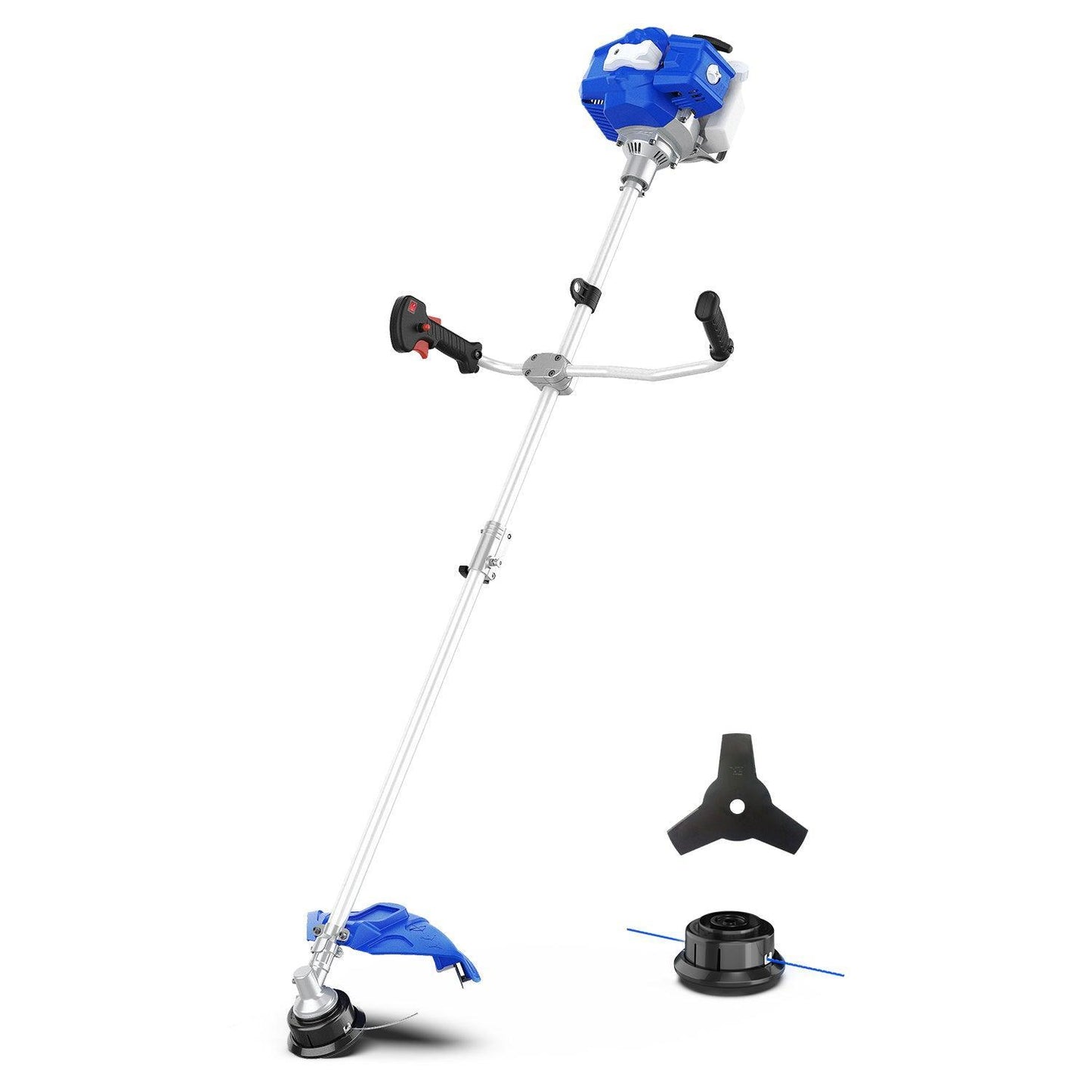 52cc Higher Fuel Efficiency Weed Wacker Gas Powered 3-in-1 String Trimmer & 43cc Lightable Gas Powered Air Flow Leaf Blower Combo Kit - WILD BADGER POWER