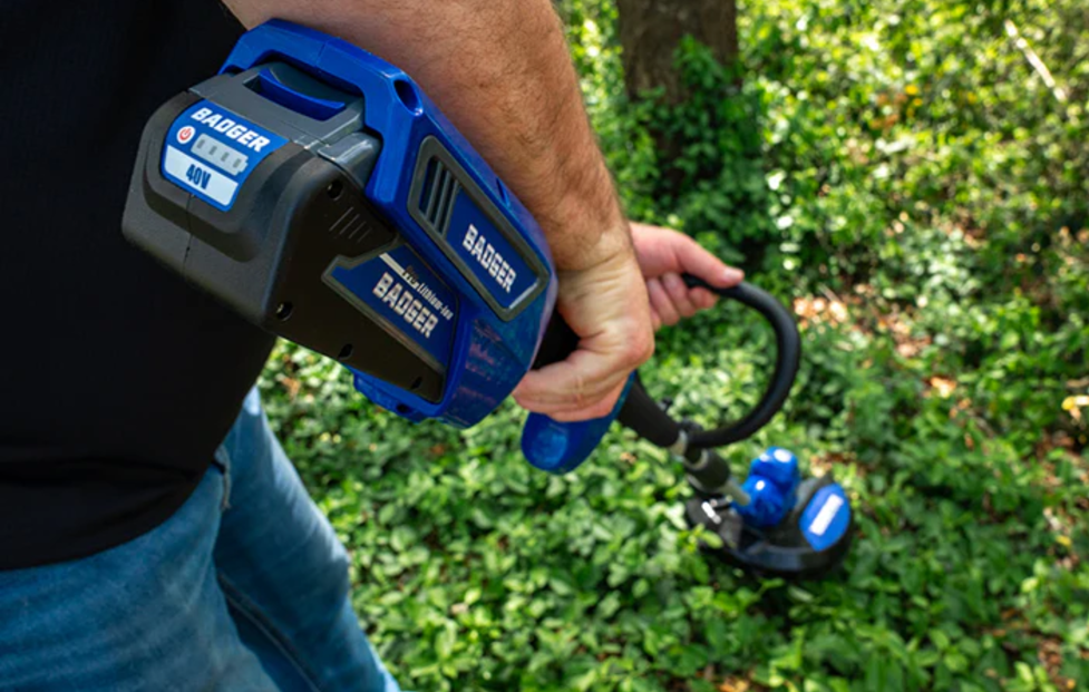 Electric weed eater for trimming weeds in the garden