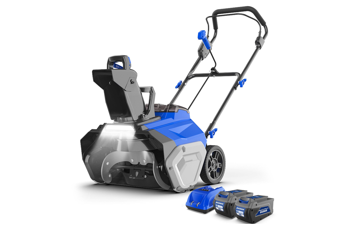 Wild Badger 40V ProLine 20 inch cordless snow blower with two 4.0Ah batteries and fast charger