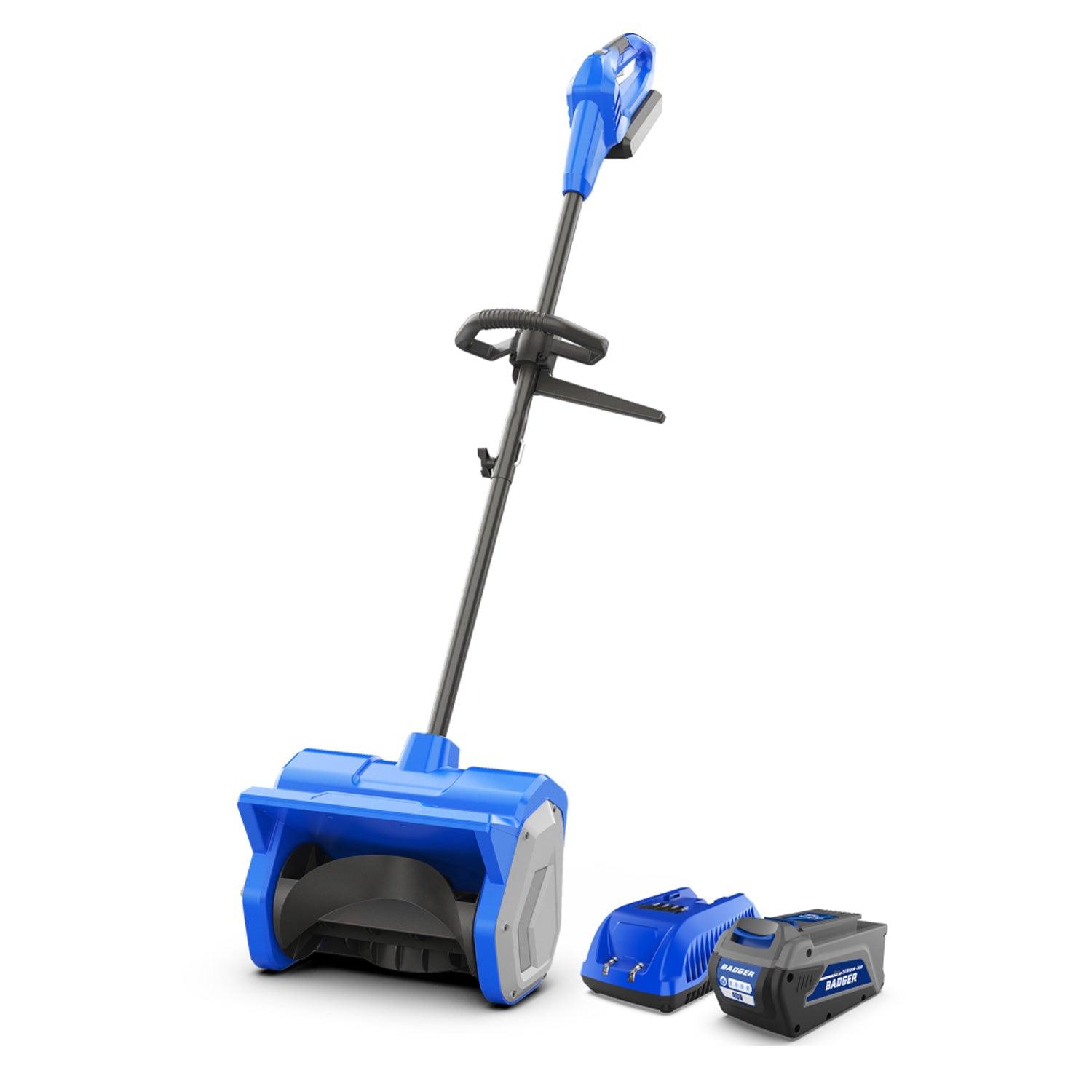 Wild Badger Powerful 40V 12 in. Cordless Electric Snow Shovel Brushless Motor & 4Ah Battery