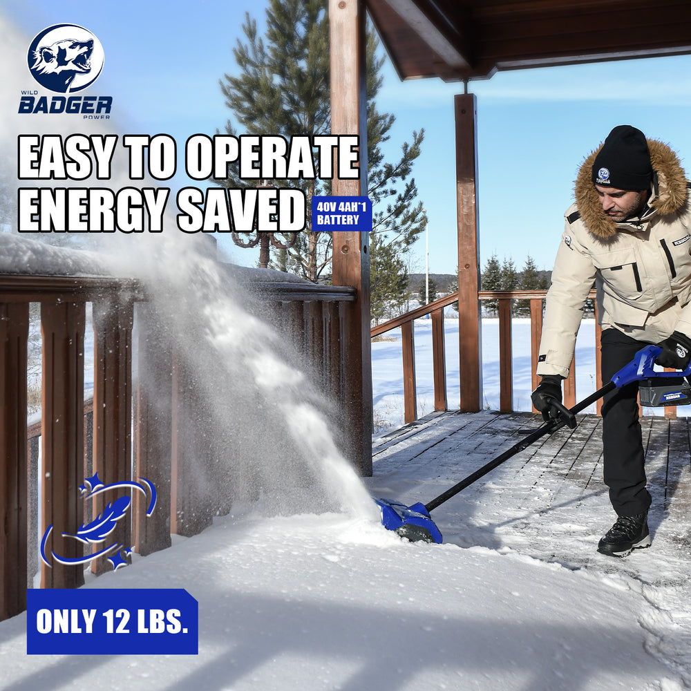 
                  
                    Powerful 40V Cordless Snow Shovel – Brushless Motor & 4.0Ah Battery
                  
                