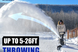 40V Cordless Snow Blower with 2 Pcs 4.0Ah Battery