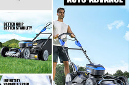 Wild Badger 40V 21 In Cordless Self Propelled Electric Lawn Mower l 7 Height Adjustment - WILD BADGER POWER