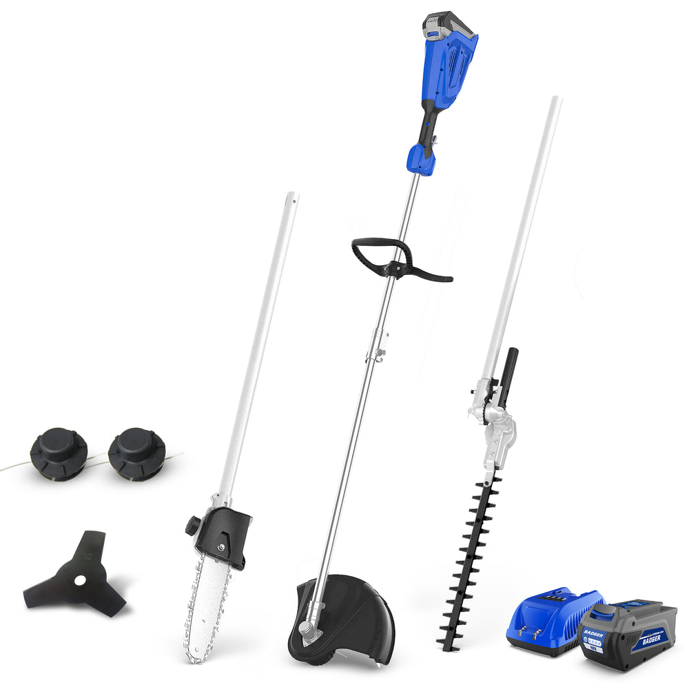 Wild Badger New 40V Electric Brushless Weed Wacker String Trimmer 4-in-1 Multi Yard Care Tools