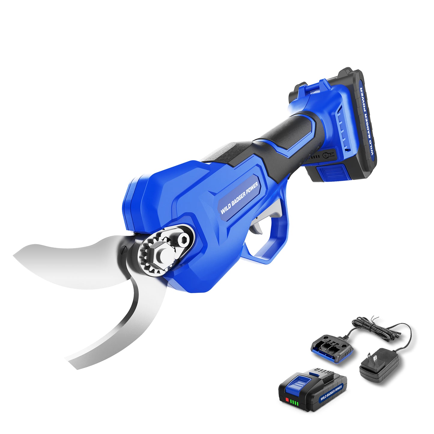 
                  
                    Wild Badger Power 20V Cordless Electric Pruning Shears, Brushless Motor Battery Powered Electric Pruner with Battery & Charger Included, One-Hand Garden Tool for Tree Branches and Yard Trimming
                  
                