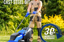 Wild Badger 40V 14In Cordless Brushless Electric Lawn Mower l 5 Height Adjustment - WILD BADGER POWER