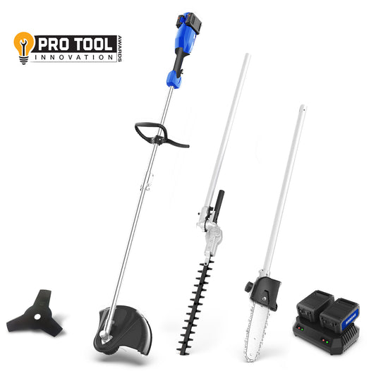 Wild Badger New 40V Electric Weed Wacker String Trimmer 4-in-1 Multi Yard Care Tools
