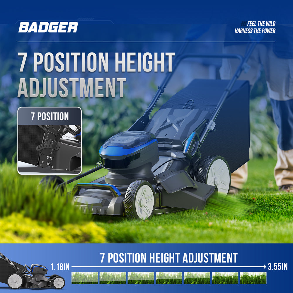 
                  
                    40V Self Propelled Lawn Mower 21" Cordless l 7 Height Adjustment Electric
                  
                