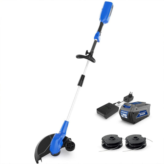 40V 2-in-1 Electric String Trimmer Edger & 40V 16 In Cordless Brushless Electric Lawn Mower Combo Kit - WILD BADGER POWER