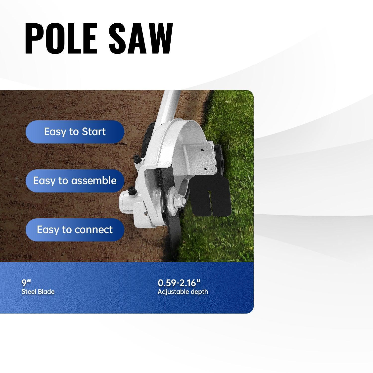 Wild Badger 26cc Weed Wacker Gas Powered 4-in-1 String Trimmer Wheeled Edger