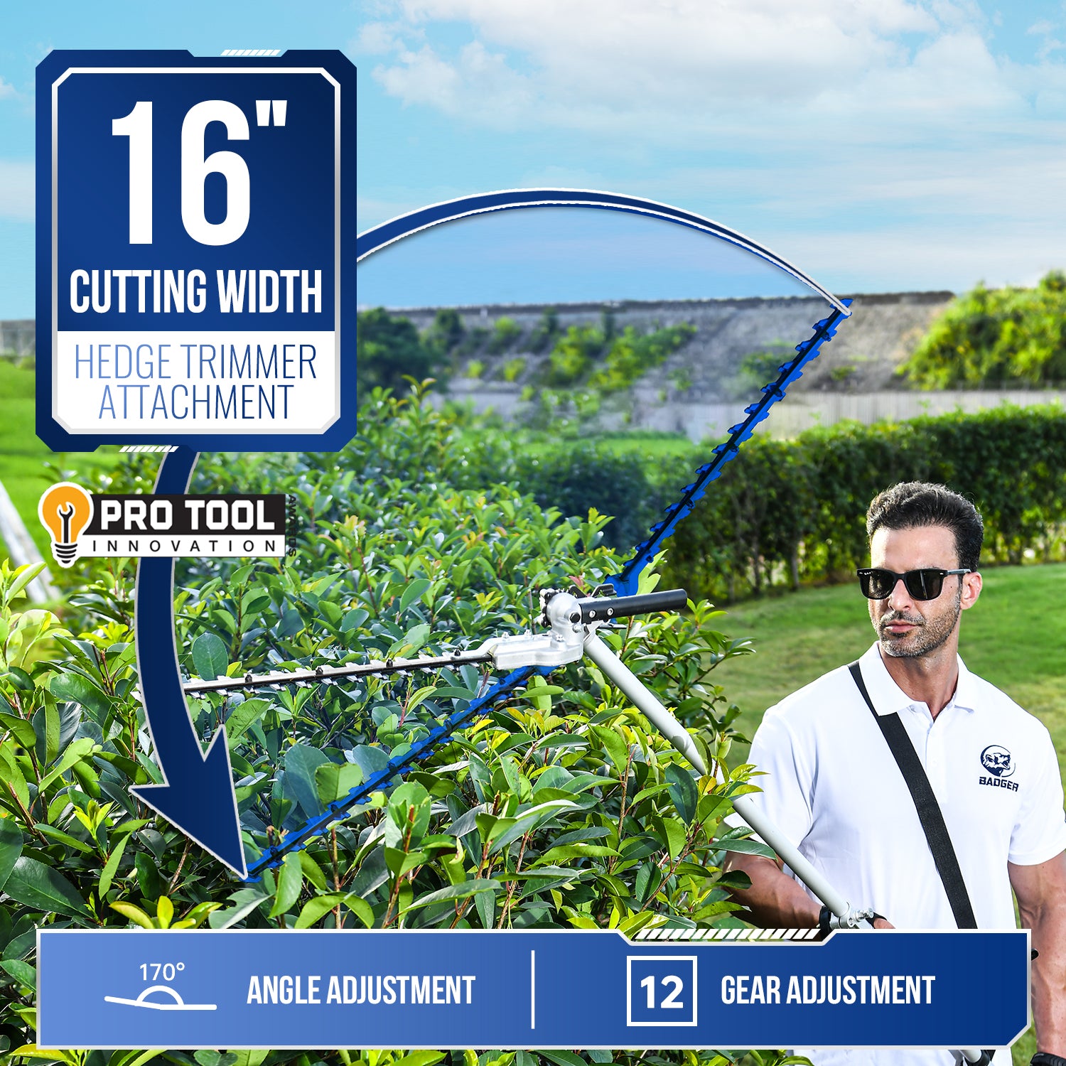 Wild Badger New (20V*2) 40V Electric Weed Wacker String Trimmer 4-in-1 Multi Yard Care Tools