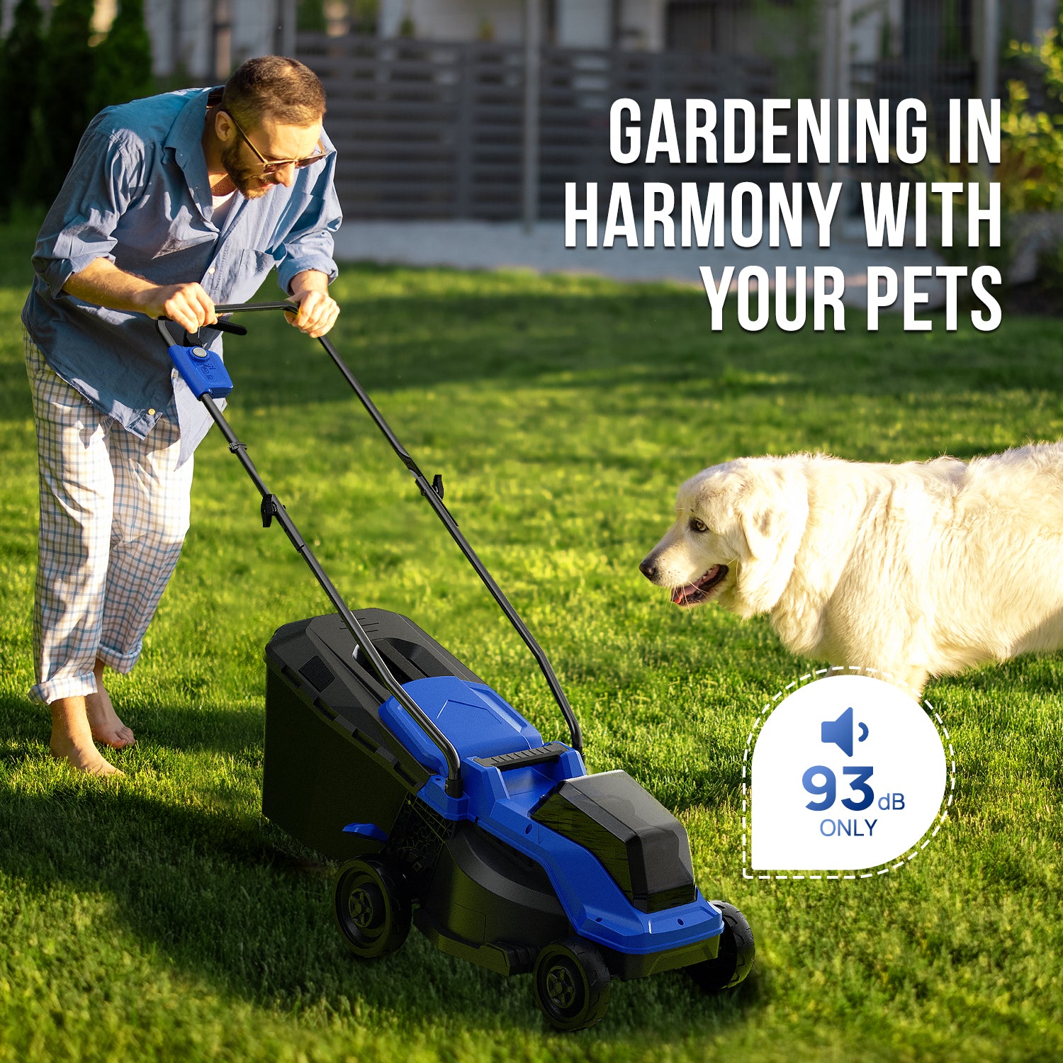 Wild Badger 40V 14In Cordless Brushless Electric Lawn Mower l 5 Height Adjustment - WILD BADGER POWER