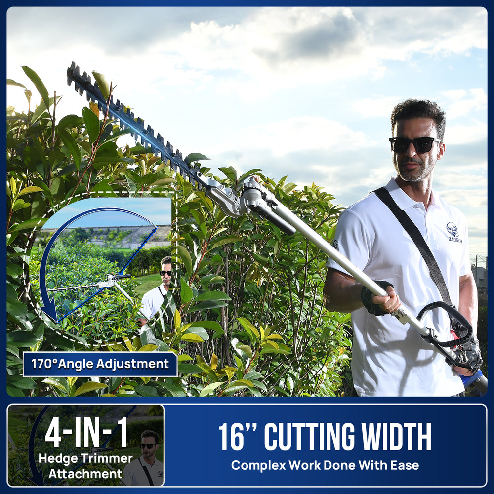 
                  
                    Wild Badger New 40V Electric Brushless Weed Wacker String Trimmer 4-in-1 Multi Yard Care Tools
                  
                
