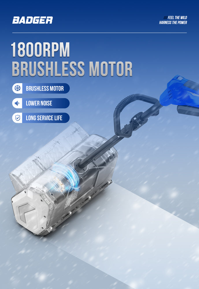 
                  
                    Powerful 40V Cordless Snow Shovel – Brushless Motor & 4.0Ah Battery
                  
                