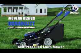 Wild Badger 40V 21 In Cordless Self Propelled Electric Lawn Mower l 7 Height Adjustment